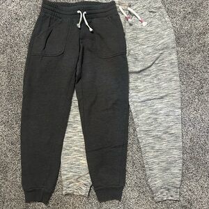 SO Black and Gray Jogger Sweatpants with Elastic Cuffs